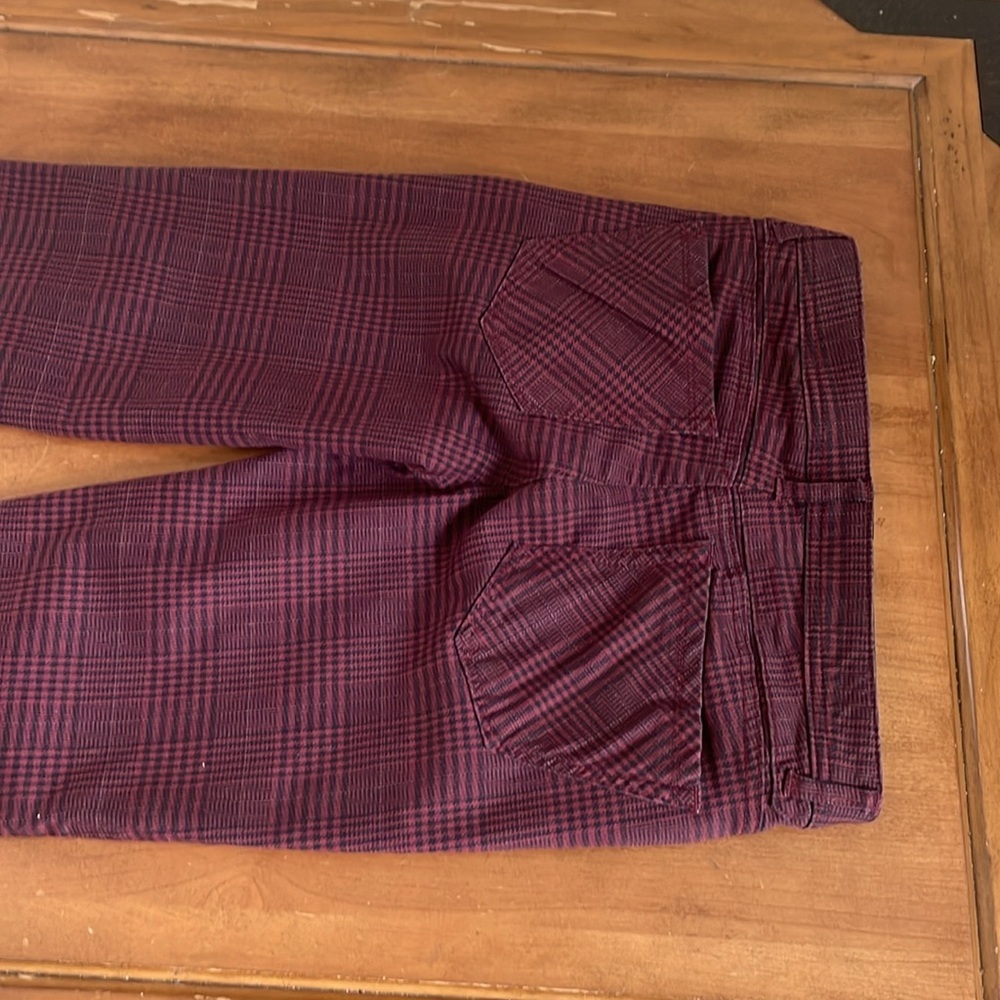 Democracy AbSolution Deep Red and Black Printed Trousers Size 4 - Picture 11 of 14